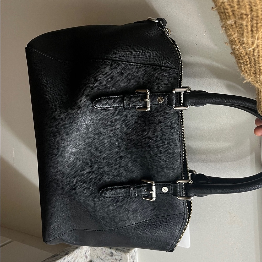 Michael Kors Black Satchel with Silver Hardware - Picture 3 of 5
